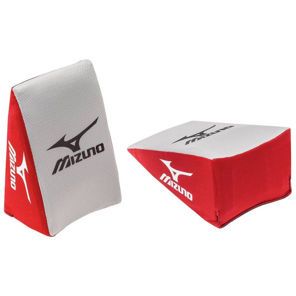 Mens Mizuno Catcher’s (Large) Knee Pads Red/Grey Philippines (XYLMWO086)